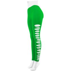 Women's Ripped Footless Leggings - Apple Green 3-pack