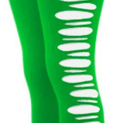 Women's Ripped Footless Leggings - Apple Green 3-pack