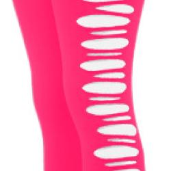 Women's Ripped Footless Leggings - Hot Pink 3-pack
