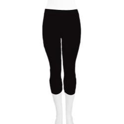 Women's Plain Capri Legging-black 3-pack